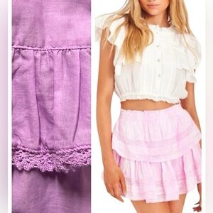 Devotion Twins Ruffled Mini Skirt Lilac